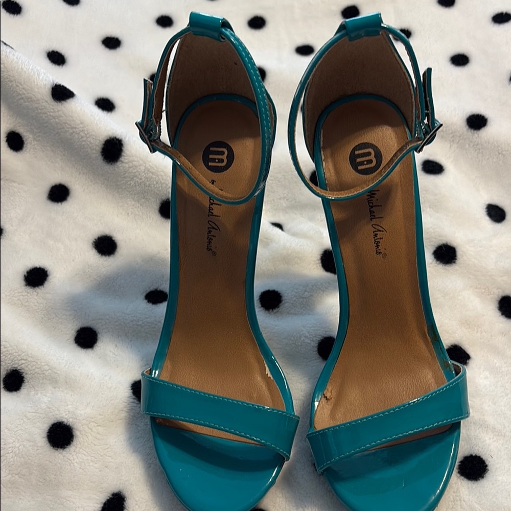Michael Antonio Blue Stiletto Heels Elegant Sandals